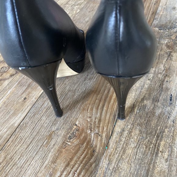 Enzo‎ Angiolini Black Leather Heels Size 6 - Picture 4 of 7